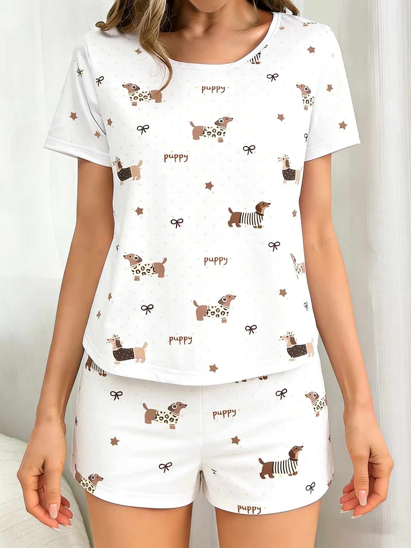 Cozy Paw Print Pyjama Set