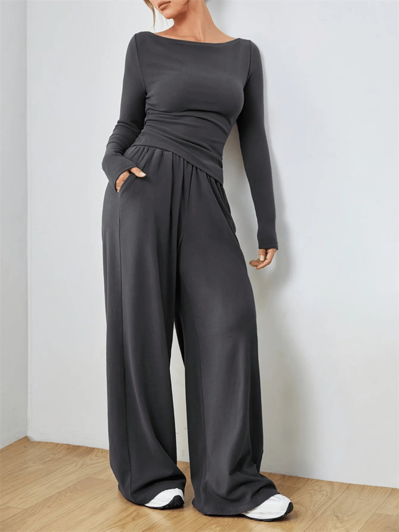 Relaxed Soft Wideleg Two-Piece Set