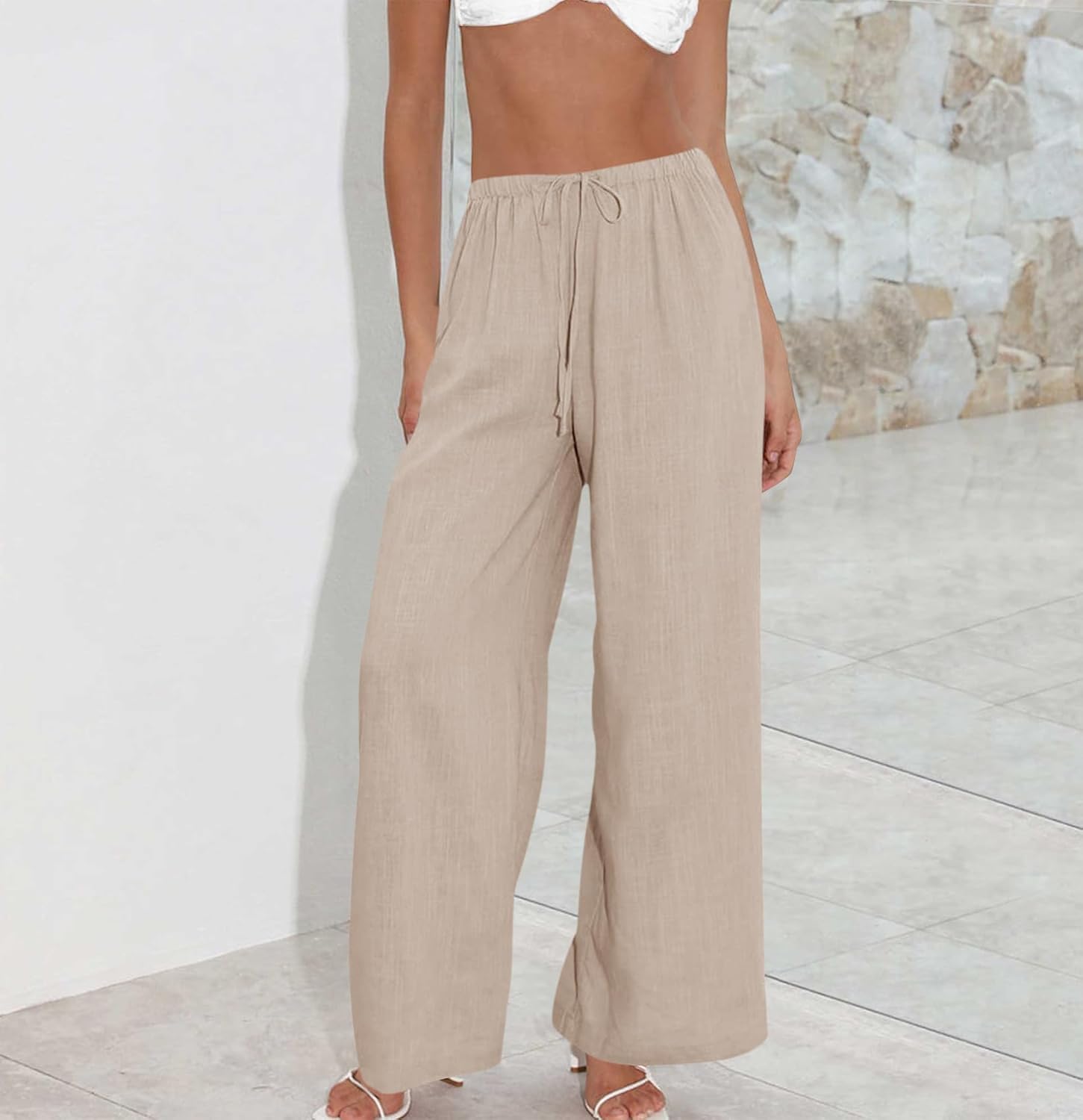 CozyFlow Linen Wide Pants