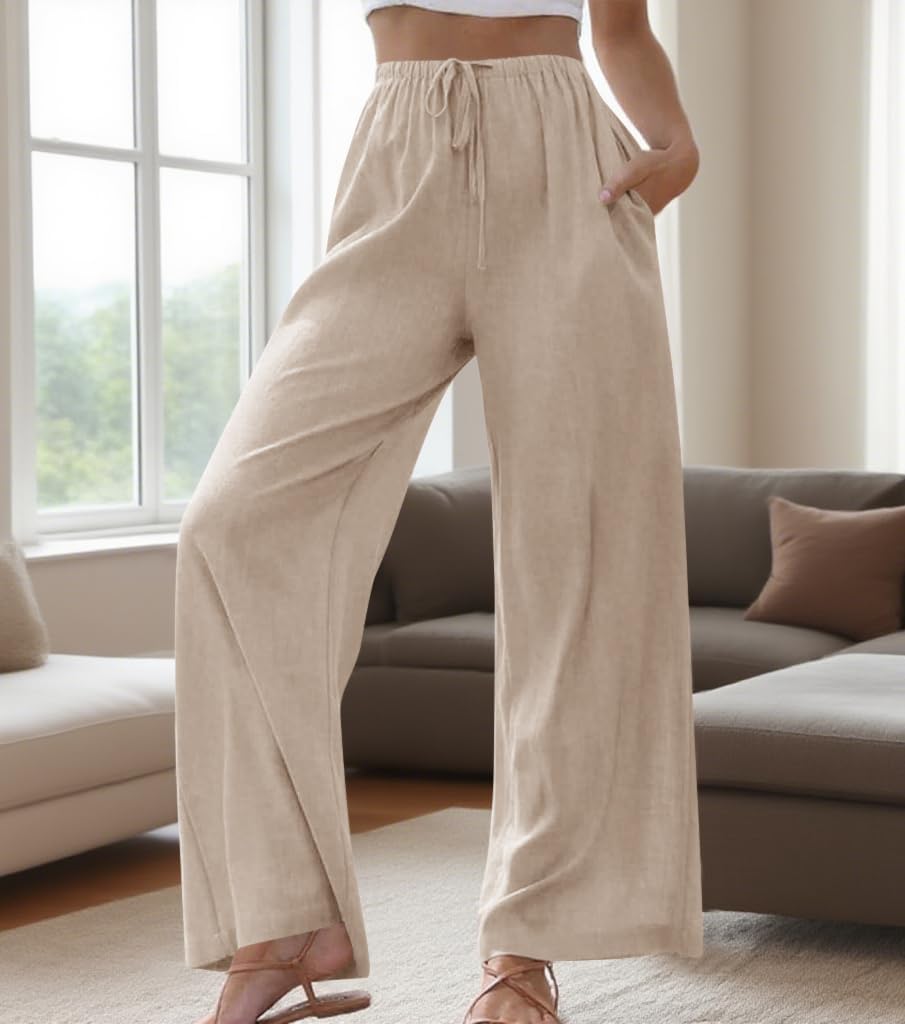 CozyFlow Linen Wide Pants