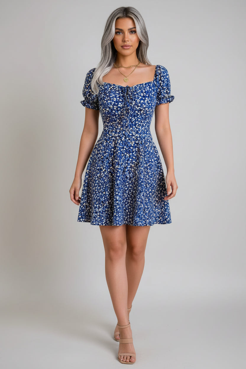 Floral A-Line Mini Dress