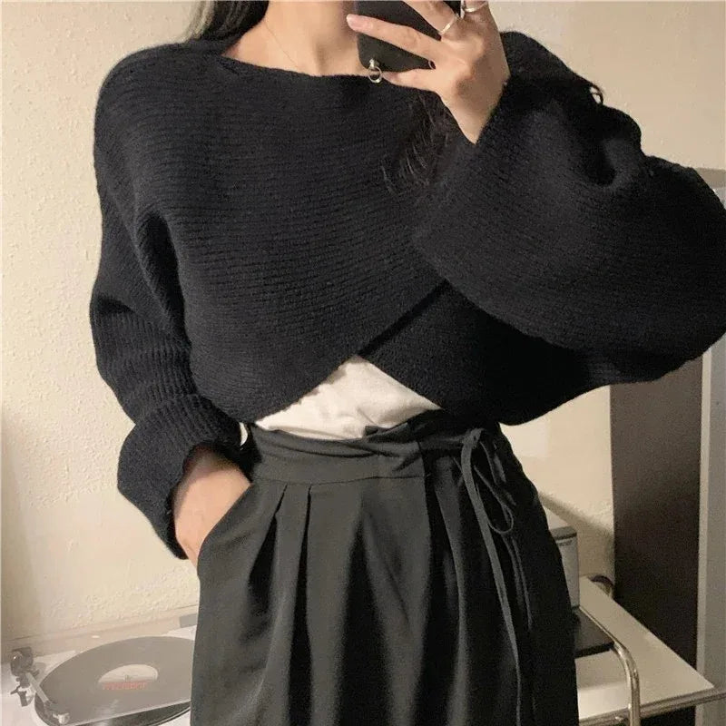 Cozy Cross Knit Crop