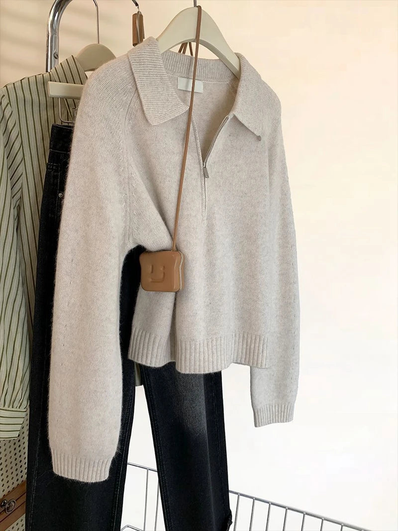 Urban Zip Collar Knit Sweater