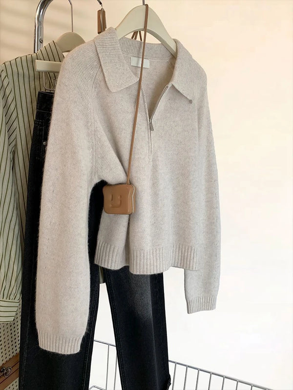 Urban Zip Collar Knit Sweater