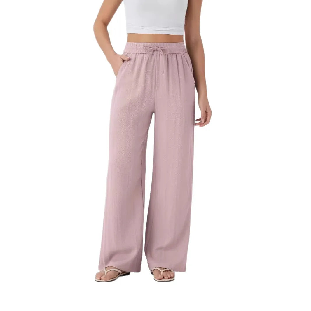 Linen Wide Leg Relaxed Pants
