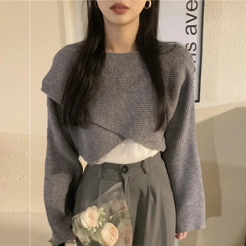 Cozy Cross Knit Crop